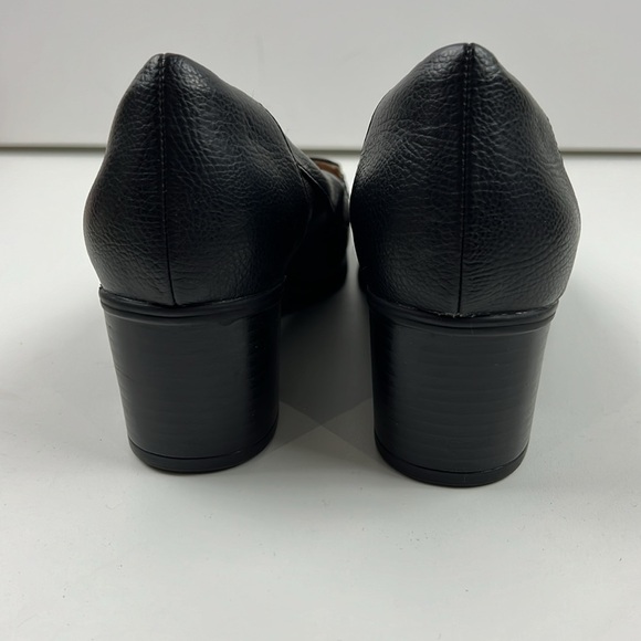 Naturalizer Women's Hilly Black Leather Chunky Heel Loafer Shoe size 8 - Picture 7 of 11